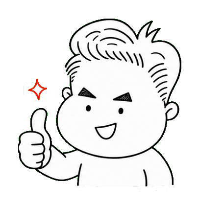 엄지를 척 들며 반갑게 인사하는 웨티아빠 캐릭터